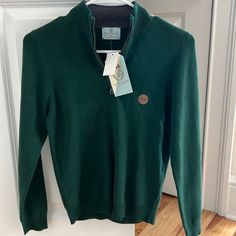 Nwt Class Club Green Boys Sweater . Brand New! Zip On Top. Preppy Tops With Ribbed Collar For Fall, Preppy Green Tops For Fall, Green Preppy Tops For Fall, Fitted Preppy Winter Tops, Preppy Crew Neck Winter Tops, Green Boys, Reversible Sweater, Christmas Sweater Vest, Varsity Sweater