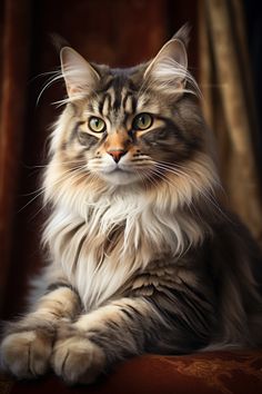 Photography of a maine coon cat proudly sitted in an interior setting. Wizard Drawing, Tattoo Designs Cat, Cats Tattoo Ideas, Cat Tattoos Ideas, Tattoo Ideas Cat, Maine Cooney Cats, Cat Drawing Reference, Cat Wizard, Wallpapers Cat