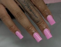 Pink Acrylics, Pink Acrylic Nails, Square Acrylic Nails, Square Nails, Acrylic Nails, Nails, Pink, Beauty