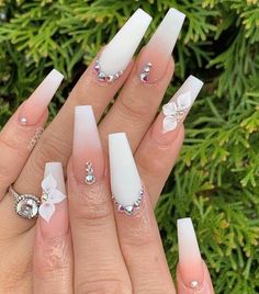 Pin de Nieces Korner em 𝐍𝐚𝐢𝐥𝐬 Unhas bonitas, Unhas compridas, Unhas Nails Charms, Nails Acrylic Coffin, Bright Summer Nails, Nails Ombre, Ombre Acrylic Nails, White Acrylic Nails, Cute Acrylic Nail Designs, Purple Nail