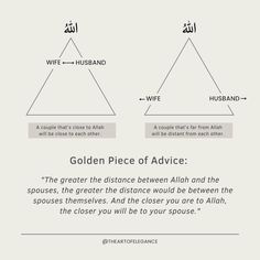 the golden piece of advice is shown in two different ways, with an explanation to each other