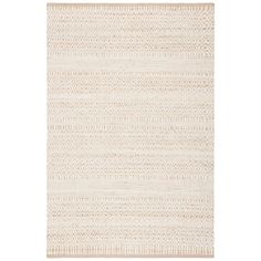 a white rug with an intricate design on the front and back side, in neutral tones