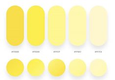 the different shades of yellow are shown