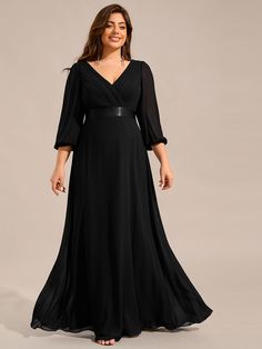 Empire Waist Maxi, Maxi Evening Dress, Formal Evening Dress, Black Dress Formal, Guest Attire, Evening Dresses Plus Size, Pleated Chiffon, Girly Dresses, Affordable Dresses