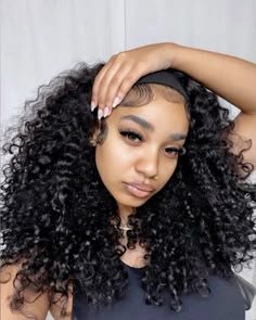 Basic Hairstyles, Black Hair Updo Hairstyles, Basketball Hairstyles, Curly Hair Photos, Cute Curly Hairstyles, Long Curly Wig, Quick Weave Hairstyles, Cute Box Braids Hairstyles, Curly Hair Styles Easy