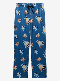 You'll be in an honorary member of the Heeler family in these Bluey sleep pants! Cozy fabric features an allover print of Bluey and Bingo dancing  fitted with a drawstring waist  button fly  and side pockets. Sweet dreams guaranteed!A BoxLunch Exclusive!92% polyester; 8% spandex Listed in unisex sizesWash cold with like colors; dry lowImported Bluey Pjs, Family Dancing, Bingo Funny, Bluey And Bingo, Xmas List, Cozy Fabric, Sleep Pants, Cardigan Sweater Dress, Pj Pants