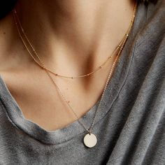 CUSTOM MINIMALISTA LAYERED NECKLACE SET - Ora Gift Jewellery Minimalist, Gold Minimalist Jewelry, Simple Jewellery, Gold Circle Necklace, Minimalist Jewellery, Multi Chain Necklace, Minimalist Accessories, Gold Necklace Simple, Bracelets Design