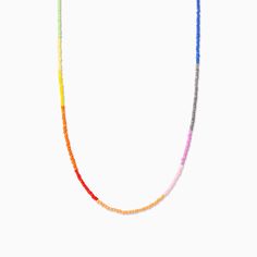 Color Block Beaded Necklace | Colorful Necklace | Uncommon James Uncommon James, Colorful Necklace, Necklace Colorful, Red Peach, Purple Gray, Colourful Necklace, Gift Exchange, Peach Pink, Acrylic Beads