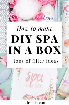 Spa Gift Ideas Diy, Spa Day Basket Ideas Diy, Spa Day Gift Ideas, Diy Beauty Box Gift Ideas, Spa Gift Bag Ideas, Spa Day Basket Ideas, Spa Easter Basket Ideas, Mother's Day Diy Gift Ideas, Diy Spa Basket