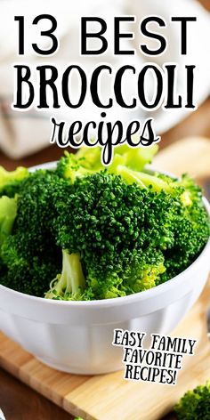 White bowl filled with broccoli florets. Ideas For Broccoli, Vegetarian Recipes With Broccoli, Creamy Broccoli Recipes, Health Broccoli Recipes, Broccoli Casserole For Two, Broccoli Recipe Ideas, Brocolli Meal Ideas, Broccoli Sides Healthy, Christmas Broccoli Casserole