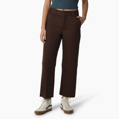 Women's Regular Fit Cropped Pants - Dickies US Dickies Outfit Women, Dickies Outfit, Regular Fit Pants, Cropped Cargo Pants, Dickies Workwear, Wrap Pants, Dickies Women, Dockers Pants, Cropped Pants Women