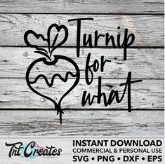 an image of a heart with the words turnip for love on it, in black ink