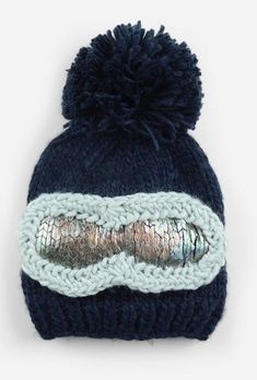 Soft, warm, and cozy| Made of 100% Acrylic| Style: Hat for babies and kids| Product: The Blueberry Hill Ski Goggles Hand Knit Beanie Hat - Navy Ski Gifts, Hand Knit Hat, Bootie Sandals, Ski Goggles, Black Espadrilles, Knit Beanie Hat, Pom Pom Hat, Winter Activities, Soft And Gentle