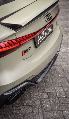 the rear end of an audi car