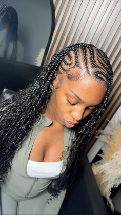 Beautiful summer hairstyle ! Cute Braided Hairstyles With Extensions, New Hairstyles To Try For Black Women, African Braid Hairstyle, Braided Hairstyles For School Black Hair, Hairstyles To Get Braids, Cool Braided Hairstyles For Long Hair, New Hairstyles Braids, Cute Braids Ideas, Hairstyle Black Girls Braids