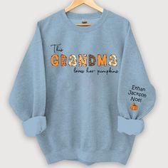 Customized Mimi, Grandma Pumpkins Autumn Sweatshirt, Fall Sweatshirt Suitable for many occasions such as Christmas, Father's Day, Mother's Day, birthday This classic crew-neck sweatshirt is an essential basic item for anyone’s wardrobe. The ribbed cuffs on the sleeves and waist are reinforced, and the high-quality cotton ensure that anyone will enjoy this cuddly and cool sweatshirt for many moons to come. Preshrunk fleece knit Double-needle stitching at shoulder, armhole, neck, waistband and cuf Grandma Doodle, Mimi Grandma, Initial Sweatshirt, Name Sweatshirt, Doodle Alphabet, Plain Hoodies, Hoodie Logo, Sweatshirt Halloween, Custom Sweatshirts