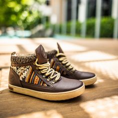 The Inkkas Camping Boot is one of the most unique and comfortable boots -- and this is our first ever in 100% vegan leather. Featuring our classic authentic Peruvian textile, complimented by a beautiful dark brown, these handcrafted and stylish boots will become a welcome companion wherever you travel. 100% vegan leather Soft mesh lining Woven sweater trim around upper, providing added warmth Cushion fit technology removable insole Brass eyelets Distressed outsole finish Peruvian Textiles, Woven Sweater, Stylish Boots, Comfortable Boots, Adidas Samba Sneakers, Us Man, Me Too Shoes, Adidas Sneakers, Vegan Leather