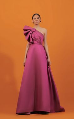 Edward Arsouni Couture 762 Dress Edward Arsouni, Class And Elegance, Royal Look, Asymmetrical Neckline, Dress Size Chart, Purple Dress, Price Match, Color Combinations, A Line Dress