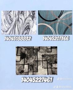 four different types of tile are shown in this advertisement