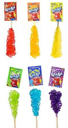 gummy bear lollipops are lined up on top of each other in different colors