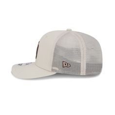 The San Diego Padres Canvas 9SEVENTY Trucker features an embroidered Padres logo at the front panels with a matching New Era Flag at the left-wear side. Additional details include a gray undervisor and a snapback closure a the rear. Casual Gray Breathable Trucker Hat, Gray Cotton Trucker Hat For Sports, Casual Breathable Gray Snapback Hat, Casual Gray Breathable Snapback Hat, Casual Trucker Hat With Logo Patch For Baseball Season, Casual Sports Trucker Hat With Embroidered Logo, Casual Trucker Hat With Embroidered Logo For Sports, Casual Trucker Hat With Logo For Sports Events, Gray Casual Trucker Hat With Logo Patch