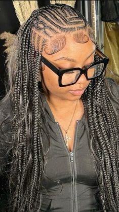 Braided Hairstyles For Black Women Cornrows, Feed In Braids Hairstyles, Box Braids Hairstyles For Black Women, Cute Braided Hairstyles, Braided Cornrow Hairstyles, Cute Box Braids Hairstyles, Quick Braided Hairstyles, Protective Hairstyles Braids, Braids With Curls