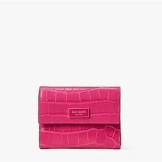 New With Tags. See All Photos. Italian Croc-Embossed Leather Bifold Wallet With Snap Flap Closure 6 Card Slots Zip Coin Pouch Exterior Slip Pocket Plaque Logo 3.75"H X 4.75"W X 1.25"D Imported Style No. K8954-1 Tags: Magenta, Barbie, Pink, Small, Medium, Pink, Bubblegum Pink Kate Spade Wallet Pink, Pink Bubblegum, Kate Spade Disney, Leather Travel Wallet, Best Wallet, Leather Card Case, Leather Bifold Wallet, Kate Spade Wallet, Leather Bows