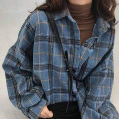 Estilo Harajuku, Stile Hijab, Aesthetic Clothing Stores, Paris Mode, Tumblr Outfits, Outfit Trends, Long Sleeve Plaid Shirt