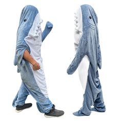 PRICES MAY VARY. {REAL US SIZES} Our shark suit is made in full USA sizes. You don't need to size up or down, just order your usual size and enjoy the excellent quality of the shark blanket hoodie. In addition, it is very wide, which gives additional comfort. {UPDATED COZY VERSION} Our shark onesies have arm holes, feet holes and a pocket. Now you can use this shark wearable blanket at home, at a party, outside with shoes, and even in active sports, such as snowboarding {GIFT} Our shark onesie b Shark Onesie, Shark Blanket, Shark Pajamas, Party Outside, Shark Costume, Shark Blankets, Snowboarding Gifts, Shark Costumes, Shark Hoodie