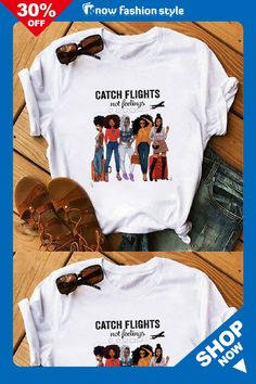 White Casual Print Basic O Neck T-Shirts Fall Vacation Short Sleeve T-shirt, Casual T-shirt For Fall Vacation, Casual T-shirt For Vacation In Fall, Fall Vacation T-shirt With Short Sleeves, Short Sleeve T-shirt For Vacation In Fall, Casual Fall Vacation T-shirt, Fall Crew Neck T-shirt For Vacation, Fall Vacation Crew Neck T-shirt, Letter Print Tops For Fall Vacation