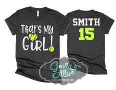 two shirts that say, that's my girl and that's my boy