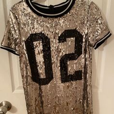 Brand New Without Tags True Religion Sequin Mini. Never Worn! Silver Short Sleeve Dress For Night Out, Silver Short Sleeve Dress For Spring, Sequin Mini, Sequin Mini Dress, True Religion, Black Silver, Sequin, Mini Dress, Brand New