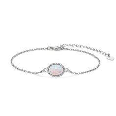 PRICES MAY VARY. Unique Design: This opal bracelet for women is created in 925 sterling silver with 6*8 oval cut dazzling opal gemstone. White gold plated to ensure a long lasting finish.These elegant sterling silver bracelets are perfect for women, as well as everyone who loves dainty treasures. Precious Materials: Opal is considered as a symbol of nobility that can bring good luck and hope. The opal catch the light from all angles and display rainbow colors，wearing it will be very charming. Sp Silver Opal Jewelry, Opal Bracelet Silver, White Opal Bracelet, Silver Bracelet For Women, Bracelet White Gold, Gifts For Her Birthday, Silver Bracelets For Women, Sterling Bracelets, Opal Bracelet