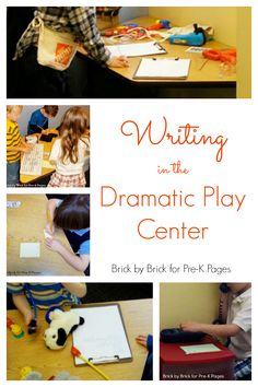 writing in the dramatic play center