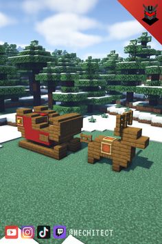 an image of some animals in minecraft