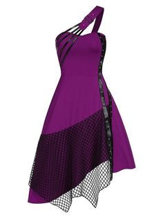 Alt Dress, Vamp Dress, Ball Outfits, Purple Dresses, Lost Girl, Irregular Hem, Gothic Dress, Punk Style, Goth Outfits