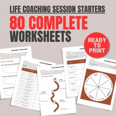 four worksheets for the 80 complete worksheets, including instructions and printables