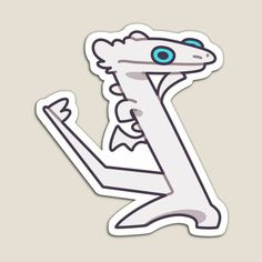 a sticker with an image of a lizard on it's face and the letter z