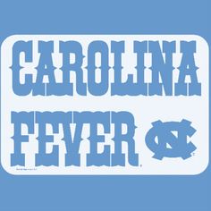 the word carolina fever on a blue background