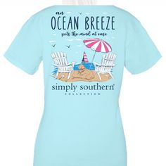 Simply Southern Shirt Nwt Size Medium Beach And Ocean Scene. Smoke Free Home. Tag Marked For No Return. Preppy Ocean, Simply Southern Shorts, Southern Preppy, Simply Southern Shirts, Simply Southern Tees, Preppy Southern, T Shorts, Southern Shirts, Beach T Shirts