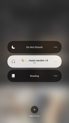 an iphone screen with the text do not disturb, music section 3 on and reading