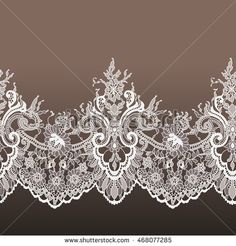 a white lace on a brown background