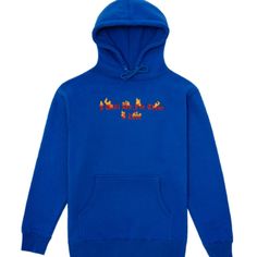 Embroidered Front Graphic. 10 Oz. (330 Gm) Cotton/Polyester Blend 3-End Fleece. 80% Cotton / 20% Polyester. Blue Cotton Hoodie With Embroidered Logo, Blue Hoodie With Embroidered Logo, Blue Fitted Casual Hoodie, Blue Fitted Hoodie For Fall, Casual Fitted Blue Hoodie, Fitted Blue Hoodie For Fall, Fitted Long Sleeve Blue Hoodie, Fitted Blue Cotton Hoodie, Winter Blue Sweatshirt With Embroidered Logo