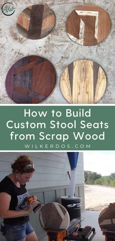 how to build custom stool seats from scrap wood