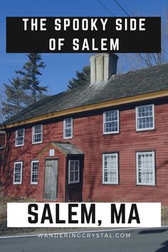 the spooky side of salem - salem, ma with text overlaying