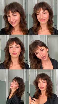 Kaitlin Olsen Hair, Shag Bangs Haircut, Fringe Bangs Above Eyebrows, Mini Bangs Round Face, Shaggy Mullet Wavy Hair, Shaggy Haircut Bangs, Wavy Hair Shag Haircut, Mulet Hair For Women, Wavy Mullet Women