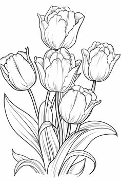 flowers coloring pages for adults and kids