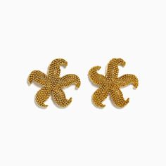 14K Yellow Gold Starfish Stud Earrings Gold Elegant Earrings With Starfish Charm, Elegant Yellow Gold Starfish Charm Earrings, Elegant Gold Earrings With Starfish Charm, Elegant Yellow Gold Earrings With Starfish Charm, Yellow Gold Starfish Earrings With Starfish Charm, Gold Star Earrings For Formal Occasions, 14k Gold Starfish-shaped Jewelry, Yellow Gold Starfish Earrings For Gift, Yellow Gold Ocean-inspired Earrings For Gift