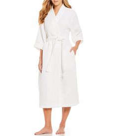 White Tie Waist Long Sleeve Robe, In Bloom By Jonquil, Cozy Wrap, Woven Wrap, Flat Collar, Spa Essentials, Knit Short, Womens Robes, Waffle Weave