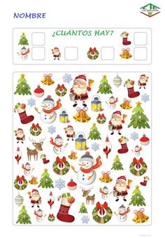 christmas stickers with santa claus and snowmen on the side, in different colors